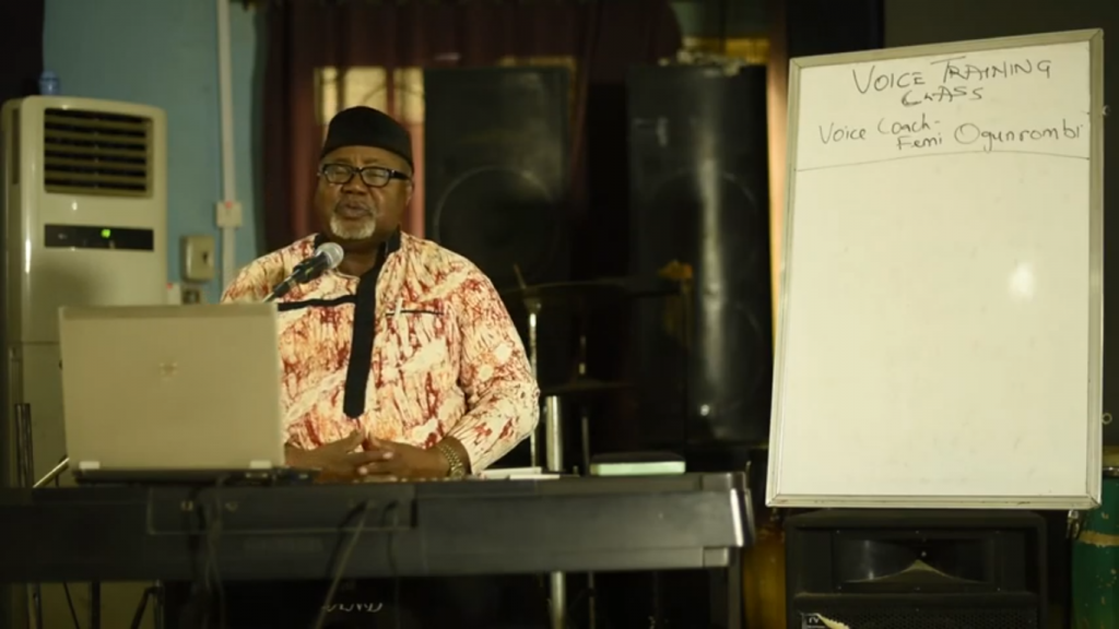 Voice training class by Mr. Femi Ogunrombi